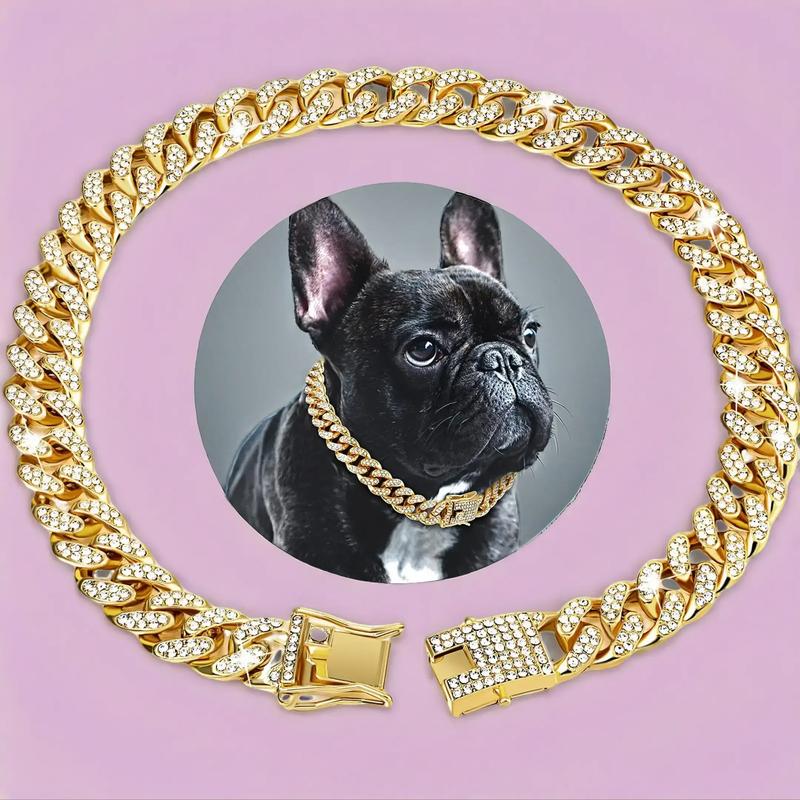 Rhinestone Decorated Dog Chain