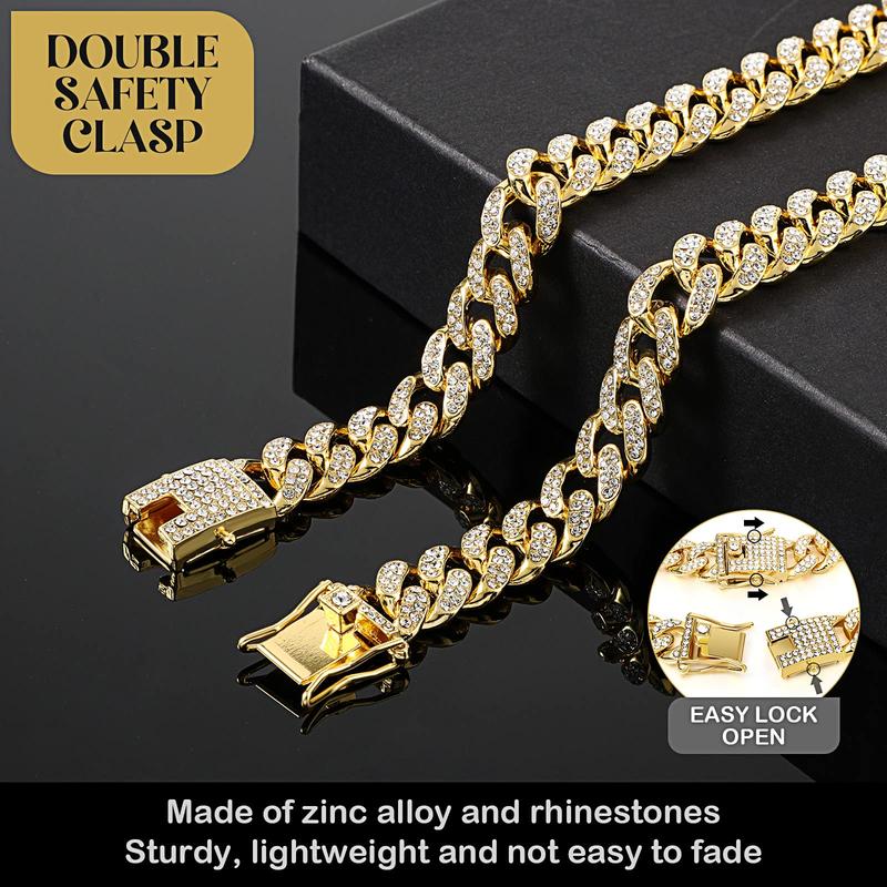 Rhinestone Decorated Dog Chain