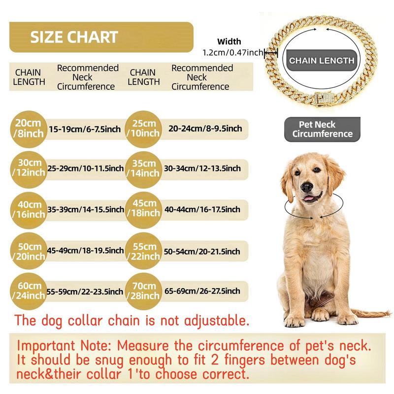 Rhinestone Decorated Dog Chain