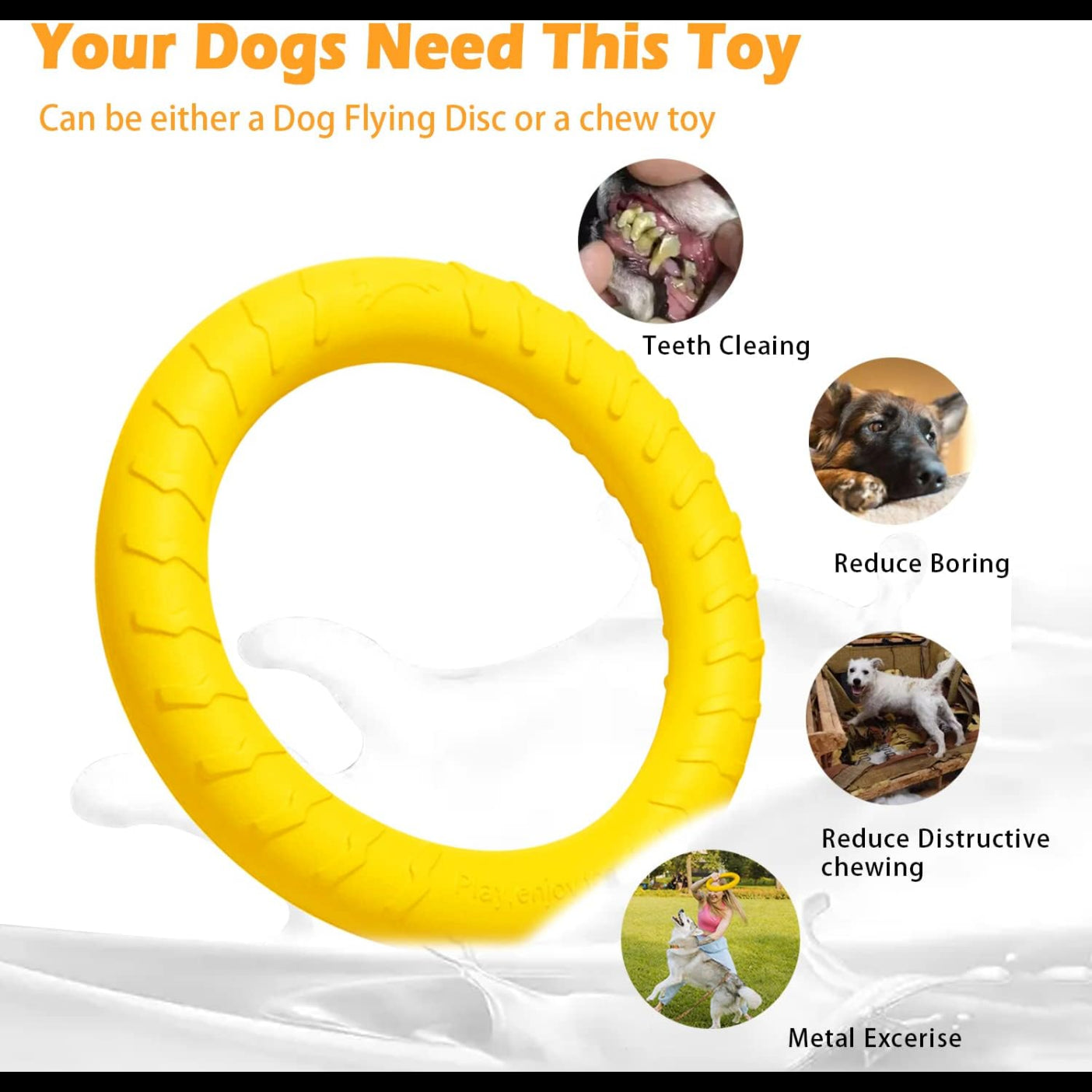 Durable Floating Ring Chew Toy for Dogs