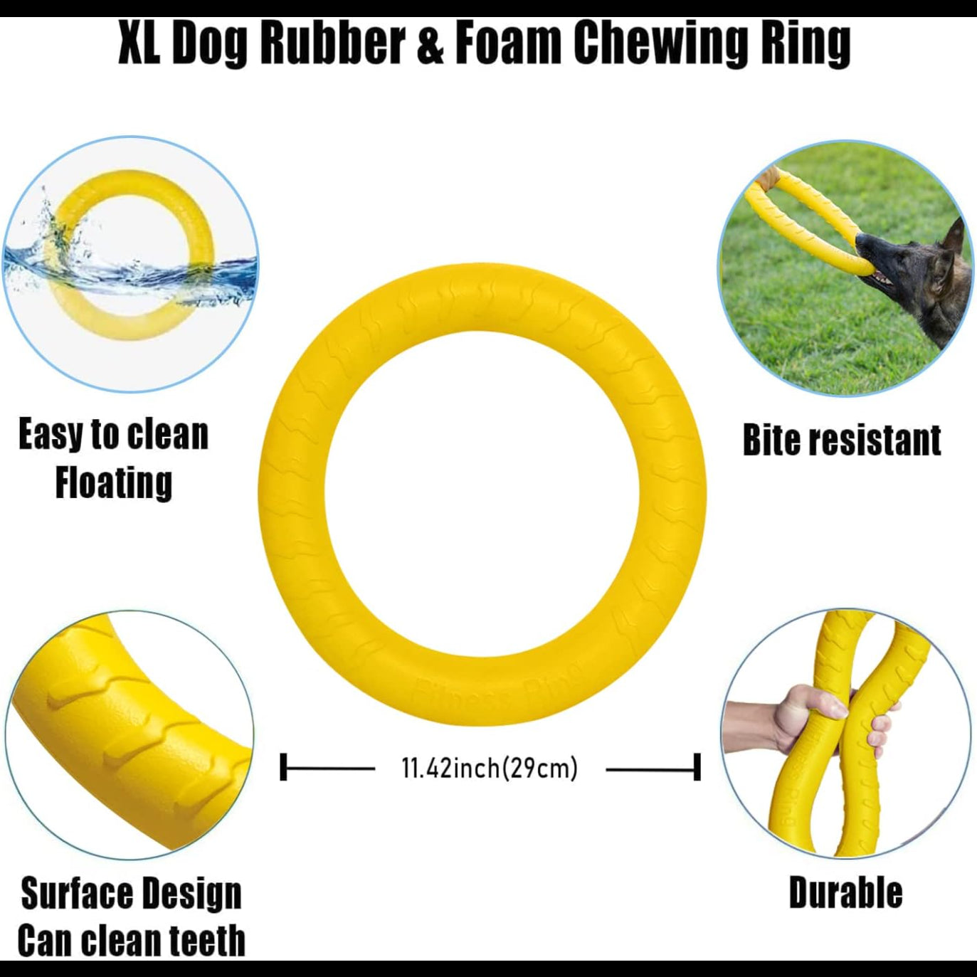 Durable Floating Ring Chew Toy for Dogs