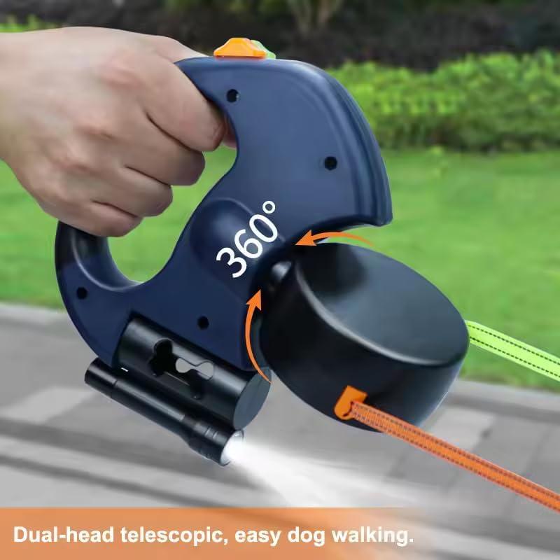 Tangle-Free Dual Dog Leash with 360° Swivel Head