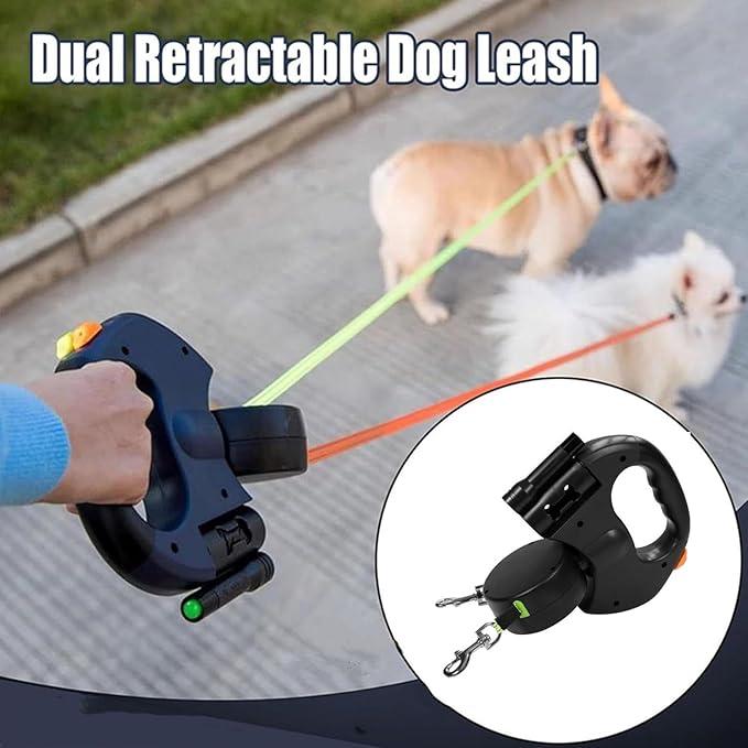 Tangle-Free Dual Dog Leash with 360° Swivel Head