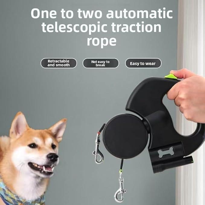 Tangle-Free Dual Dog Leash with 360° Swivel Head