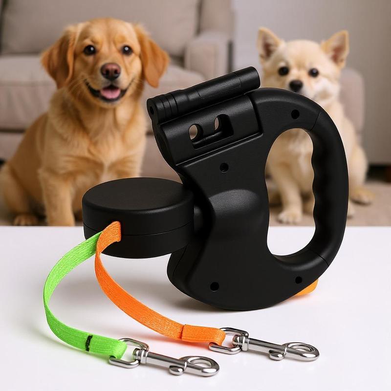Tangle-Free Dual Dog Leash with 360° Swivel Head