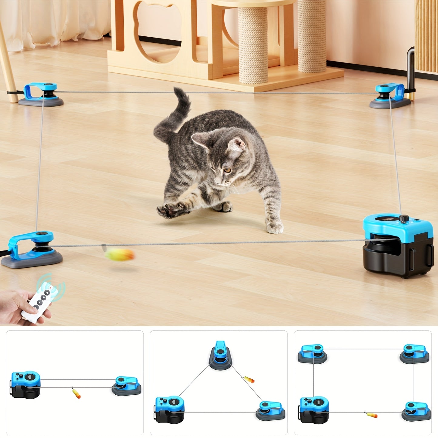 Upgraded Interactive Cat Toy for Indoor Cats