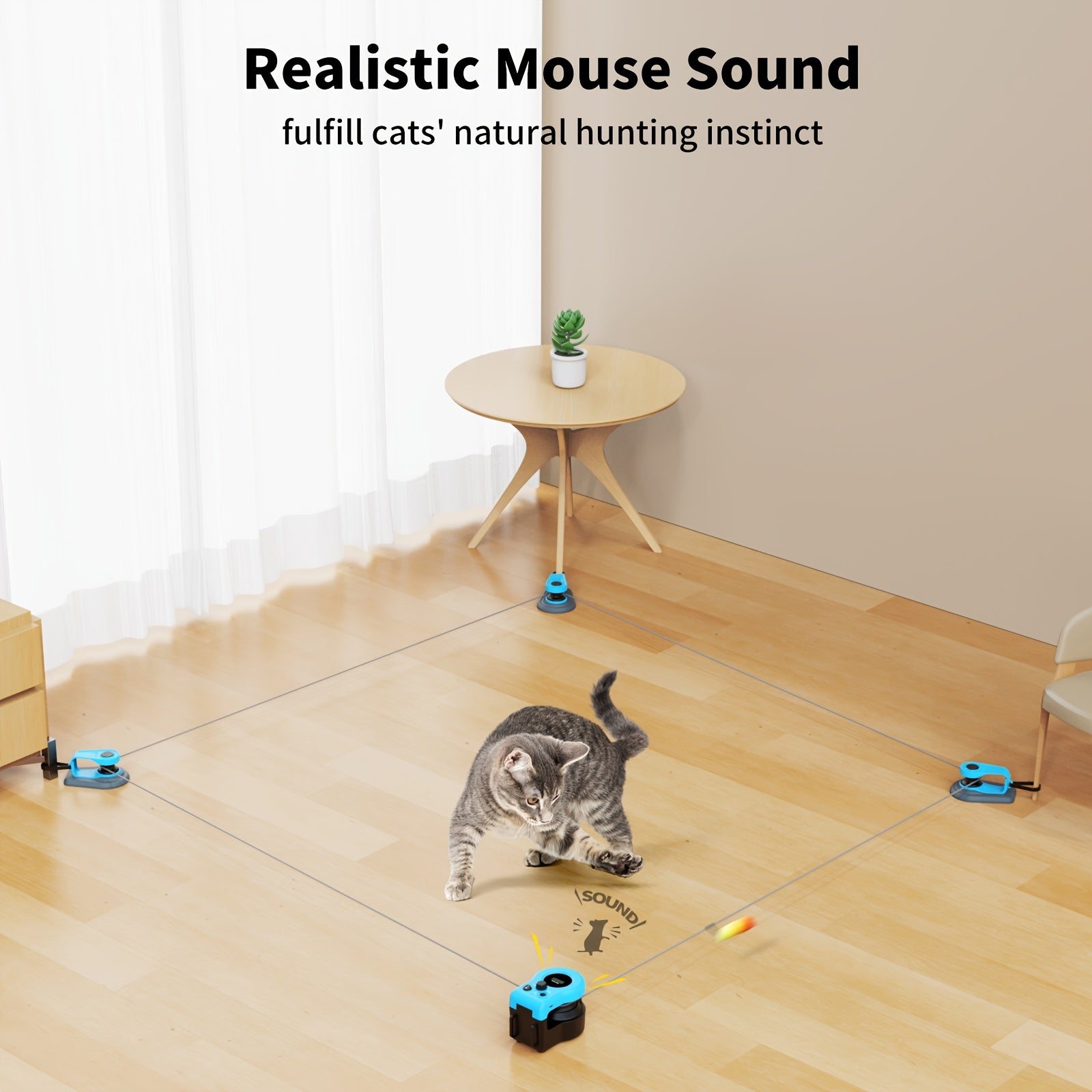 Upgraded Interactive Cat Toy for Indoor Cats