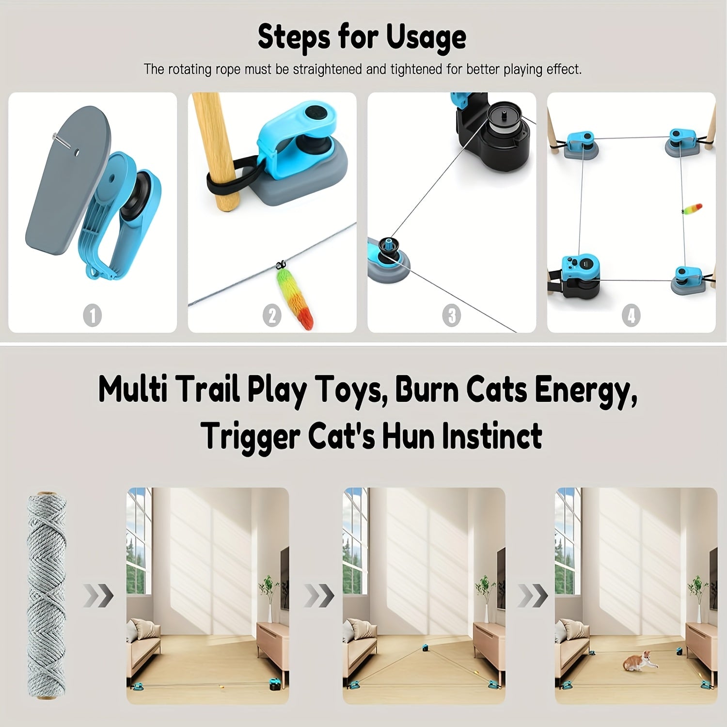Upgraded Interactive Cat Toy for Indoor Cats