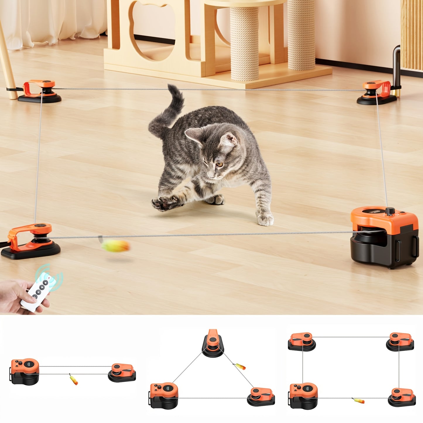 Upgraded Interactive Cat Toy for Indoor Cats