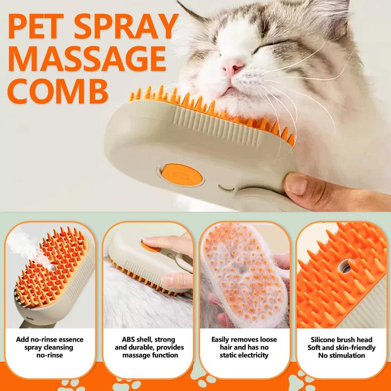 Pet Steam Brush,Cat Dog Hair Remover